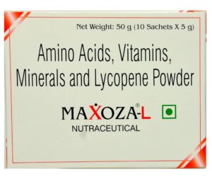Maxoza-L Nutraceutical Powder with Amino Acids, Vitamins, Minerals & Lycopene | For Men